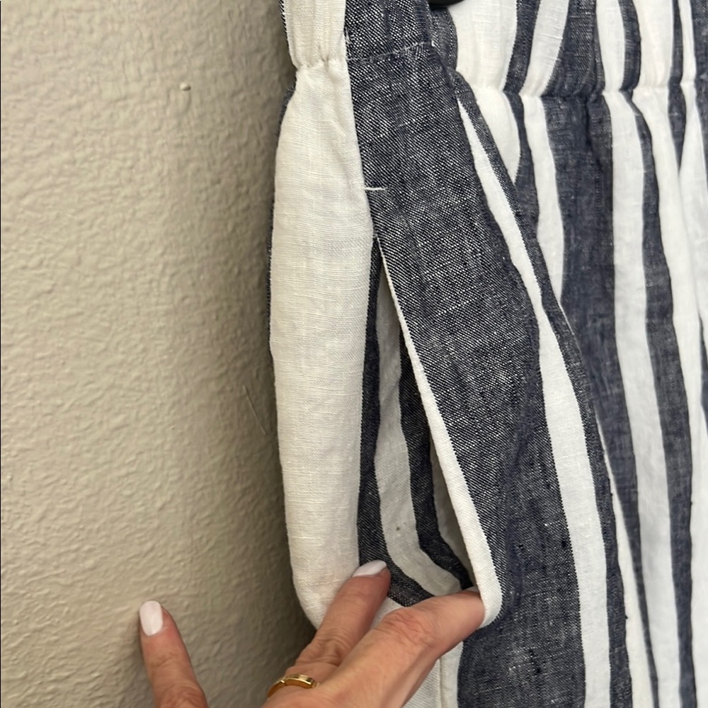 J. Crew Blue and White Striped Pencil Skirt Small Tall ST - Picture 3 of 3